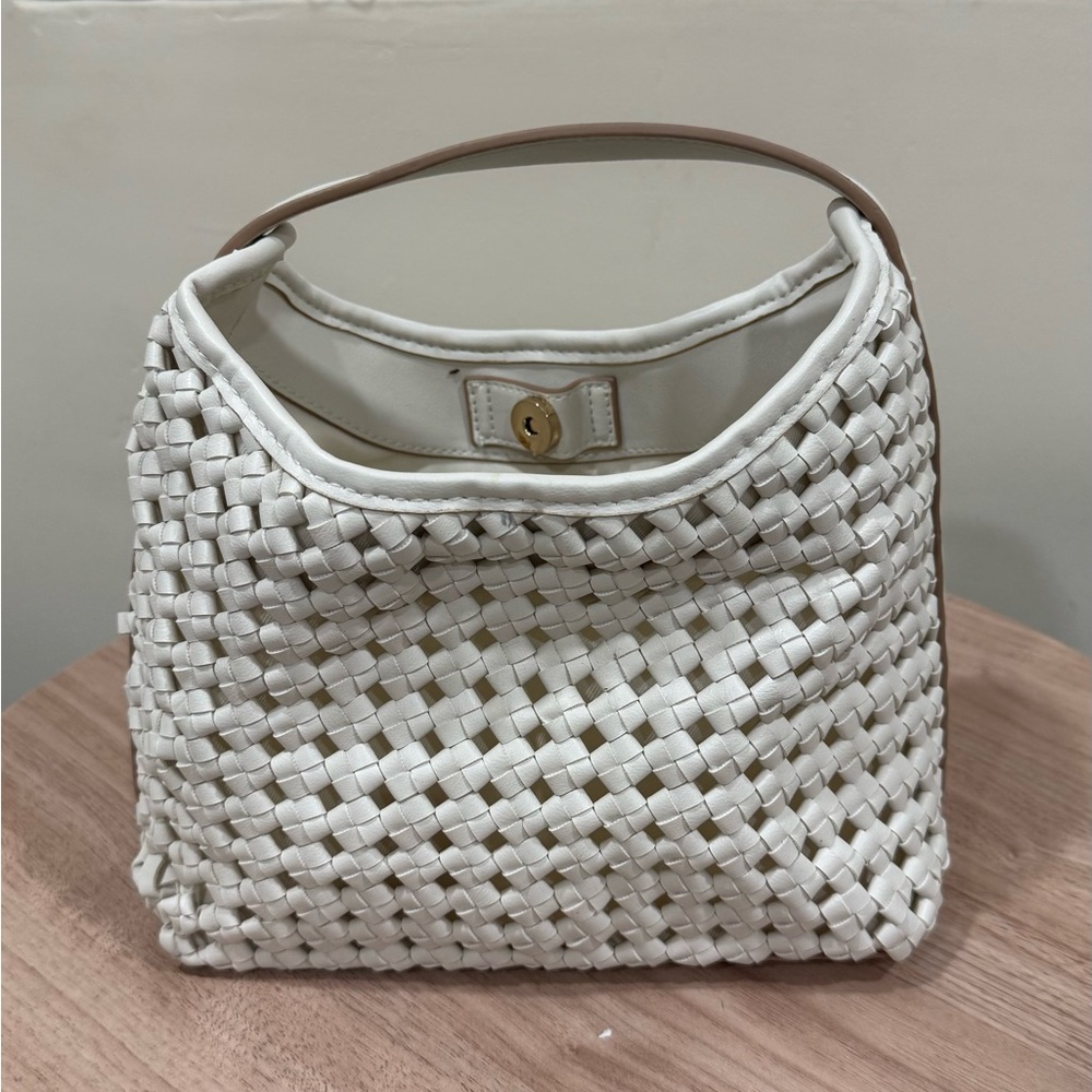 a new day White Woven Hobo Bag